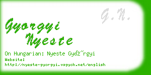 gyorgyi nyeste business card